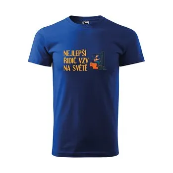 Tričko s potiskem Nejlepší řidič VZV na světě: modré 4XL