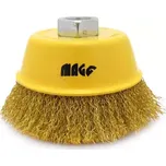 Hrncový drátěný kartáč pr. 100 mm MAGG 040006, mosazný vlnitý drát pr. 0,30 mm, závit M14x2 mm (MAGG040006)