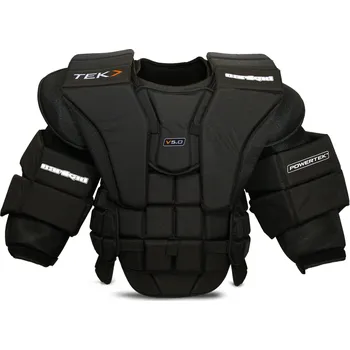 Sada vybavení pro hokejového brankáře Brankářská hokejová vesta POWERTEK V5.0 Barikad Black Senior S