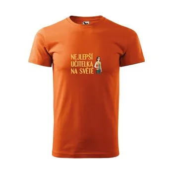 Pánská móda Tričko s potiskem Nejlepší učitelka na světě: oranžové XL