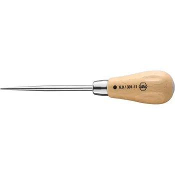 Děrovačka Prorážeč (hlubič) s kulatým hrotem Wiha 301-11, dřevěná rukojeť a úderný konec (WIHA32180)