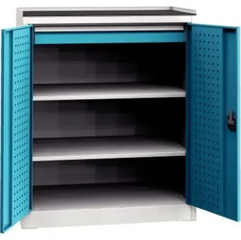 Skříňka na nářadí Univerzální dílenská skříň Mevatec s dveřmi - 2 police, 1 zásuvka (MEV4855)