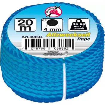 Lano Lano polyethylen 4 mm BGS 80804 délka 20 m, nosnost max. 45 (BGS1080804)