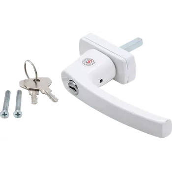 Okenní klika klika okenní, uzamykatelná, bílá Kraftmann (BGS1080905)