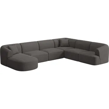 Pohovka Cosmopolitan Design Šedá čalouněná rohová pohovka Campi 330 cm, pravá