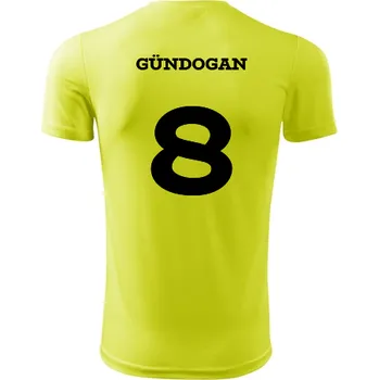 Míčový sport Dětský fotbalový dres Gundogan - Barva: neonově žlutá, Velikost 6let