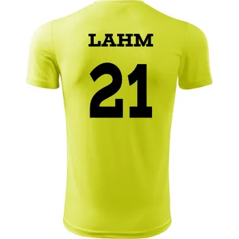 Dětský fotbalový dres Lahm - Barva: neonově žlutá, Velikost 8let