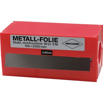 Kovová fólie ocel nerez 1 50x2500x0,075mm RECORD