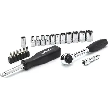 Gola sada 21 ks. Sada nástrčných hlavic 1/4" s 6 hroty SAE (SATAST09521-02)