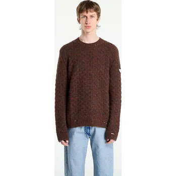 Pánský svetr Svetr MM6 Maison Margiela Crewneck Dark Grey Melange/ Brown L