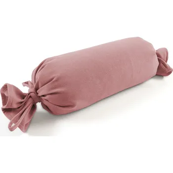 Dekorativní polštářek Polštář válec bonbon Velur VLR-001 Starorůžový 15x40 cm