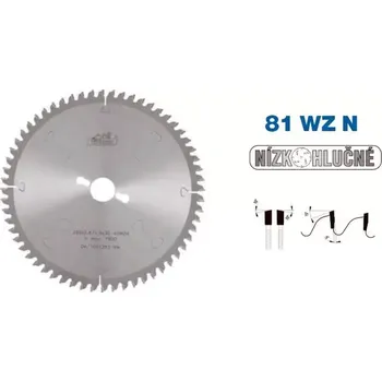 Pilový kotouč Pilový kotouč s SK pr. 216 x 2,8/1,8 x 30 - 60 WZ N, typ 22 5381 (PI225381WZN21660)