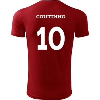 Dětský fotbalový dres Coutinho - Barva: červená, Velikost 8let