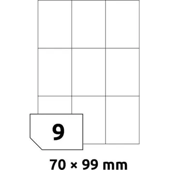 Samolepící etiketa Samolepící etikety 70*99 mm, 9et./A4, 100 archů