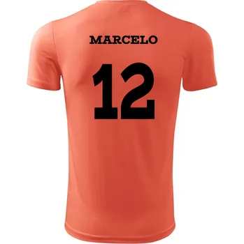 Dětský fotbalový dres Marcelo - Barva: neonově oranžová, Velikost 8let