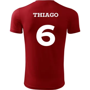 Dětský fotbalový dres Thiago - Barva: červená, Velikost 6let