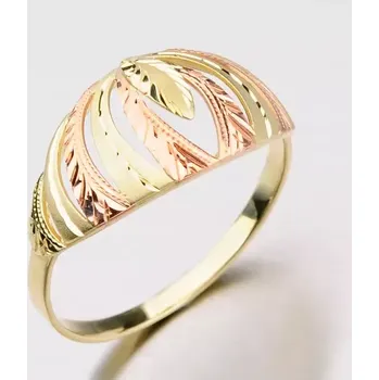 Šperk Dámský prsten žluté zlato 585 51P-451 velikost 59