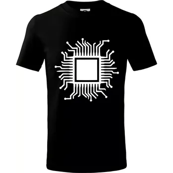 Chlapecké tričko Procesor - Tričko dětské bavlněné - 98 cm / 2 roky ( Černá )