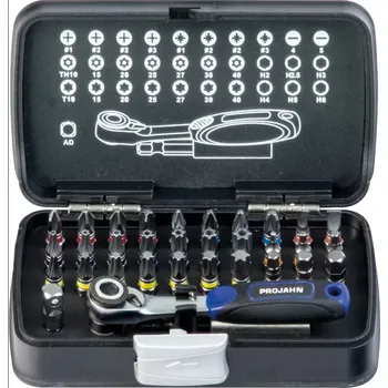 Bit Sada bitů Projahn Color-Bit-Box 1/4". 33 dílů s ráčnou (DATPJ4095)