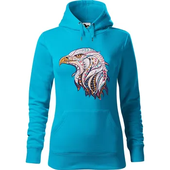 Pánská mikina Dámská mikina Hlava orla Velikost (žena): M, Vyberte barvu: Tyrkysová