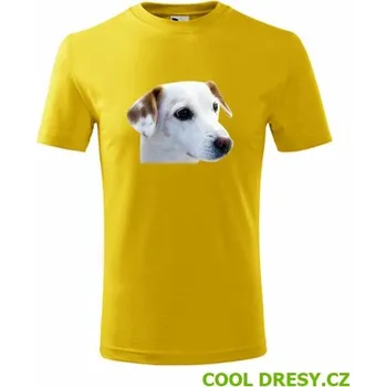 Chlapecké tričko Dětské tričko se psem 1 - Barva: žlutá, Velikost 8let