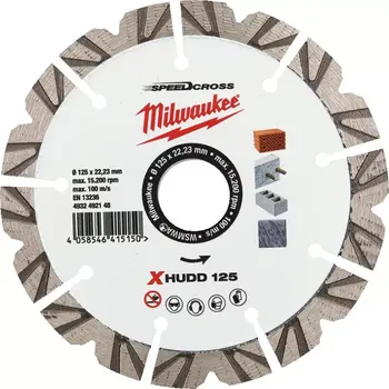 Brusný kotouč Diamantový rozbrušovací kotouč Milwaukee XHUDD 125 mm (MI4932492148)