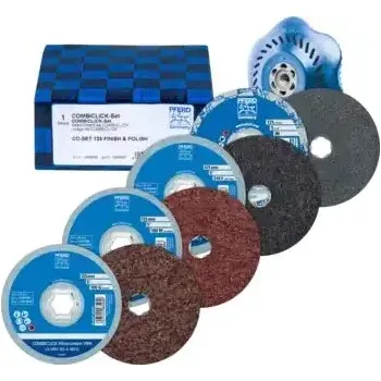 Brusný kotouč Brusné kotouče COMBICLICK® Pferd CC-SET 125 FINISH und POLISH (Sada 5 dílů) (PF4007220416945)