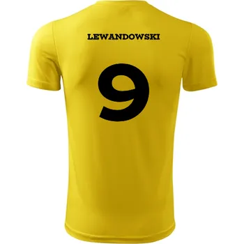Dětský fotbalový dres Lewandowski - Barva: žlutá, Velikost 10let