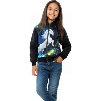 Dívčí mikina DÍVČÍ MIKINY S KONĚM PT2507 VELIKOSTI 134-164 Velikost: 152, Barva: Černá