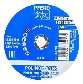 Brusný kotouč Netkané brusné kotoučky POLINOX 50 mm Pferd PNER-MH 5003-6 A G (PF4007220496466)