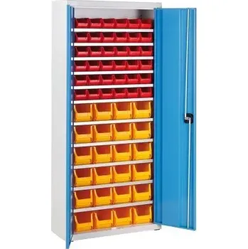 Skříňka na nářadí Univerzální skříň se zásobníky Mevatec s dveřmi - 11 polic (MEV3155)