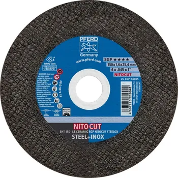 Řezný kotouč Keramický rozbrušovací kotouč EHT 150-1,6 CERAMIC SGP NITOCUT STEELOX/25,4 (PF4007220219942)