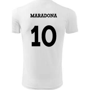Dětský fotbalový dres Maradona - Barva: bílá, Velikost 12let