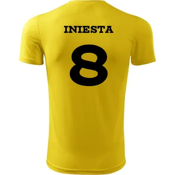 Dětský fotbalový dres Iniesta - Barva: žlutá, Velikost 8let