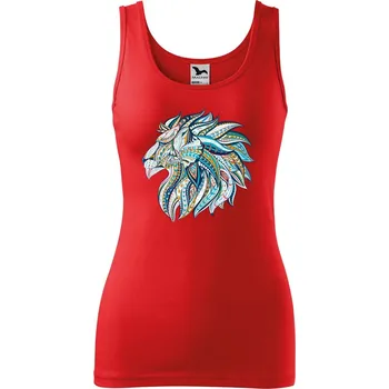 Dámské tílko s potiskem Hlava lva Velikost: L, Barva: Červená