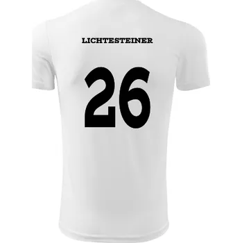 Dětský fotbalový dres Lichtesteiner - Barva: bílá, Velikost 10let