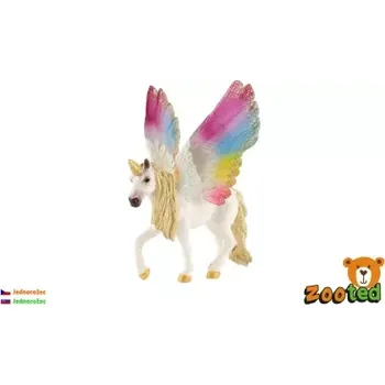 Figurka ZOOTED Jednorožec s duhovými křídly, 13 cm