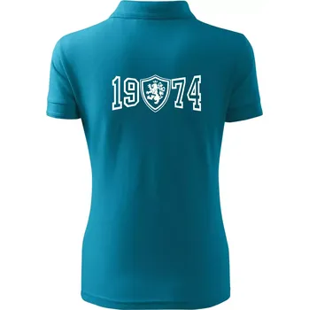 Narozeninový motiv - znak - 1974 - Polokošile dámská Pique Polo - 2XL ( Tmavý tyrkys )