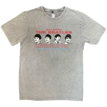 Zahraniční hudba Merch The Beatles: The Beatles Unisex Stone Wash T-shirt: Candlestock Park Heads (grey) (x-large) XL