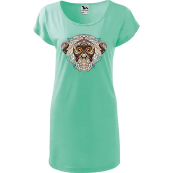 Dámské tričko DOBRÝ TRIKO Dámské tričko/šaty Hlava opice Velikost: XL, Barva: Mátová