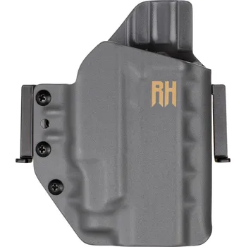 Příslušenství pro sportovní střelbu RH Holsters FROGY - Glock 48 Rail MOS + Streamlight TLR-7 Sub - vnější kydexové pouzdro - poloviční sweatguard - tmavě šedá Pouzdro je pro: Levák