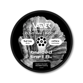VAGNER Braided Line Multicolor (600m) Šarže: 2025001, Barevnost: Reflexní barevná, Průměr: 0,50