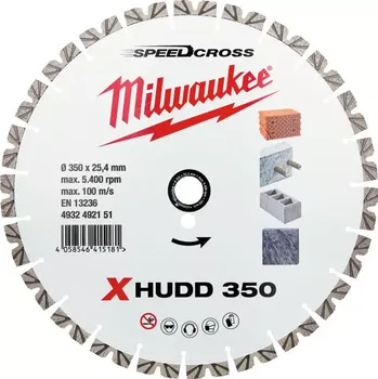 Příslušenství k brusce Diamantový rozbrušovací kotouč Milwaukee XHUDD 350 mm (MI4932492151)