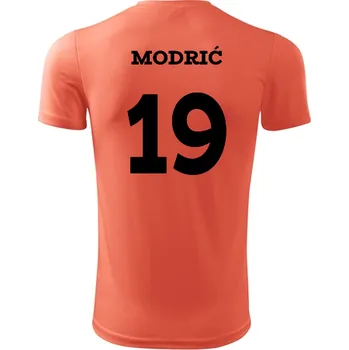 Dětský fotbalový dres Modric - Barva: neonově oranžová, Velikost 10let