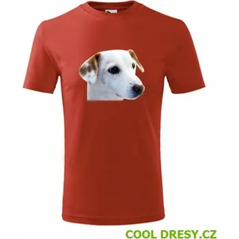 Dětské tričko se psem 1 - Barva: červená, Velikost 6let