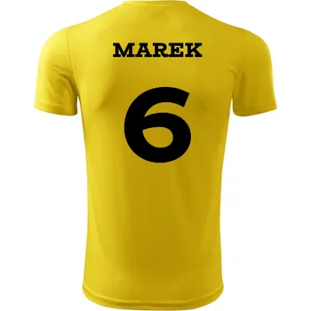 Dětský volejbalový dres se jménem - Barva: žlutá, Velikost 6let