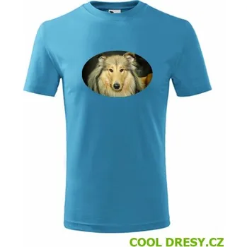 Dětské tričko s kolií - Barva: tyrkysová, Velikost 10let