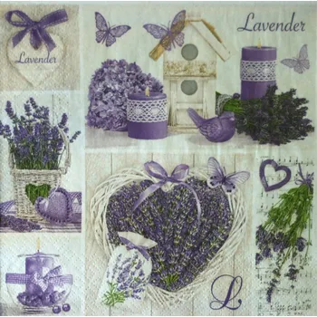 Papírový ubrousek Ubrousky Levandule koláž 3400390