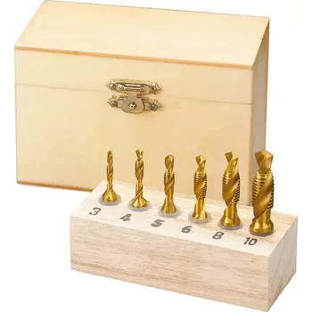 Výstružník Kombinované vrtáky Bernardo 3 v 1 M3 ÷ M10 TiN (Sada 6 dílů) (BER411090)