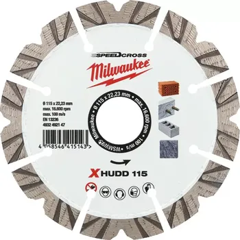 Příslušenství k brusce Diamantový rozbrušovací kotouč Milwaukee XHUDD 115 mm (MI4932492147)